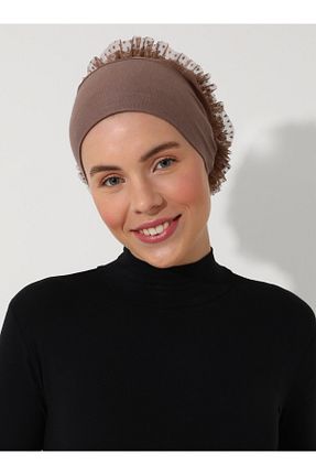 کلاه شنای حجاب قهوه ای زنانه Tuva - کد 840123093