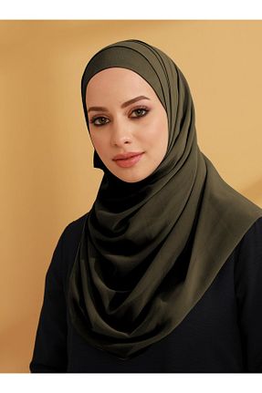 شال خاکی زنانه پلی استر Tuva - کد 449446523