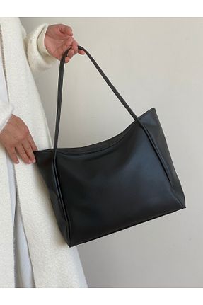 کیف دوشی مشکی زنانه چرم مصنوعی Bagzone - کد 895235509