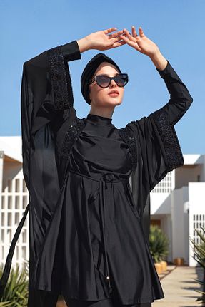 مایو حجاب مشکی زنانه ساده Adasea - کد 929664914