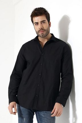 پیراهن سایز بزرگ مشکی مردانه سایز بزرگ Lingeretta - کد 922586852