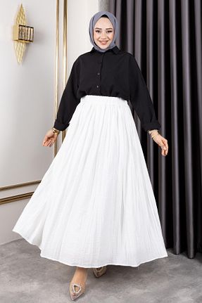 دامن سفید زنانه بافتنی Mey Collection - کد 922601137