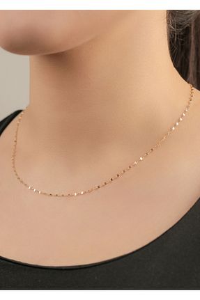 گردنبند طلا رنگی زنانه 14 عیار kuyumcu nurettin - کد 924666862