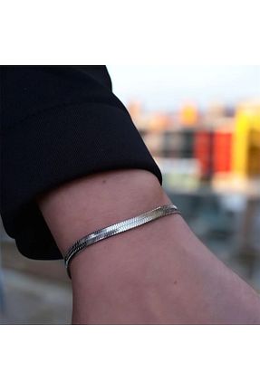 دستبند استیل (فولاد) طوسی زنانه استیل ضد زنگ Perle Norie - کد 904499710