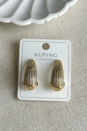 گوشواره استیل (فولاد) طلائی زنانه استیل (فولاد) Modacaprea - کد 922637563