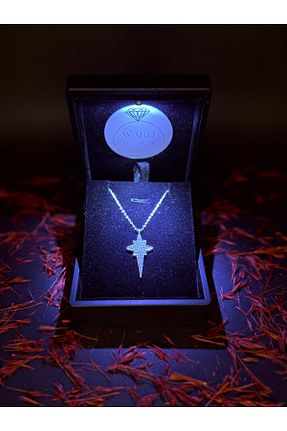 گردنبند نقره سفید زنانه 925 عیار Ward silver - کد 922616500