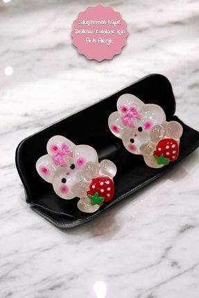 گوشواره جواهر رنگی فلزی MakeWell - کد 922646192