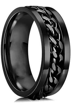 انگشتر استیل (فولاد) مشکی زنانه استیل (فولاد) CASELN - کد 922646595