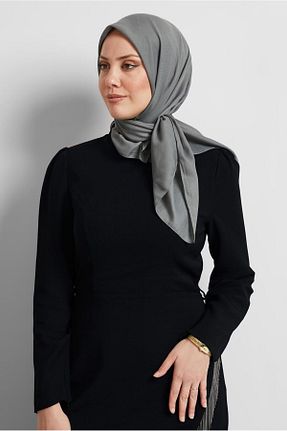 روسری طوسی پلی استر Alvina - کد 922659450