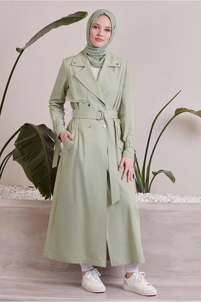 ترنچکت حجاب سبز زنانه پنبه پلی استر Alvina - کد 922659357