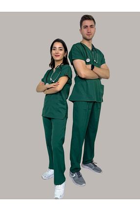 ست بالاتنه و پائین تنه سبز زنانه بافت Tasarım - کد 922668373