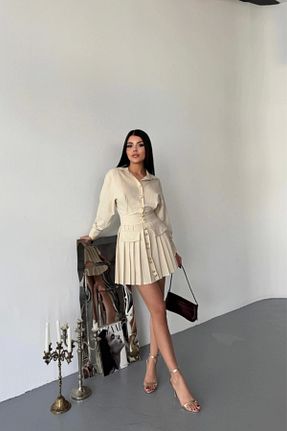 لباس بژ زنانه بافتنی Genel Markalar - کد 927394836