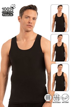 رکابی مشکی مردانه %100 پنبه ÖZKAN underwear - کد 831907110