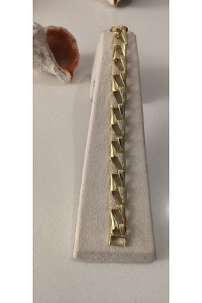 دستبند استیل (فولاد) طلائی رودیوم xUPING - کد 921004964