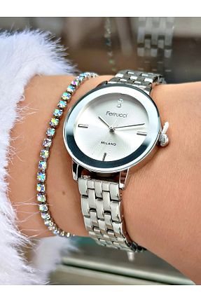 ساعت مچی طوسی زنانه 34 میلی متر Ferrucci - کد 922684237