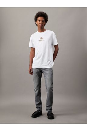 شلوار جین طوسی مردانه پاچه ساده Calvin Klein - کد 922682379