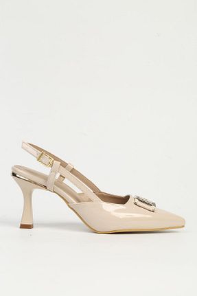 کفش پاشنه بلند کلاسیک نباتی زنانه پاشنه ضخیم Pierre Cardin - کد 922682386