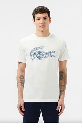 تیشرت سفید مردانه رگولار Lacoste - کد 922682053