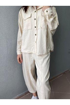 ست بالاتنه و پائین تنه بژ زنانه بافتنی Güneş - کد 922691557
