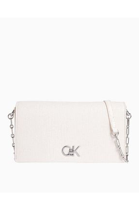 کیف دوشی سفید زنانه پلی اورتان Calvin Klein - کد 923327663