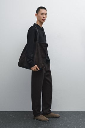 شلوار جین طوسی مردانه پاچه گشاد Massimo Dutti - کد 922719140