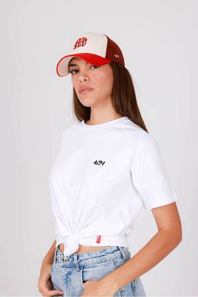 کلاه زرشکی زنانه پنبه ای 671 - کد 922705909