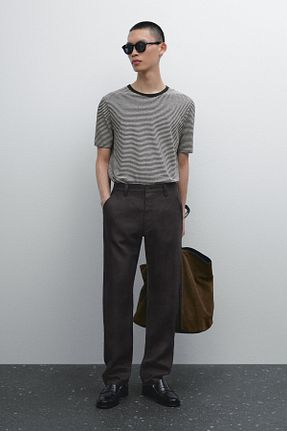 تیشرت آبی مردانه رگولار Massimo Dutti - کد 922712053