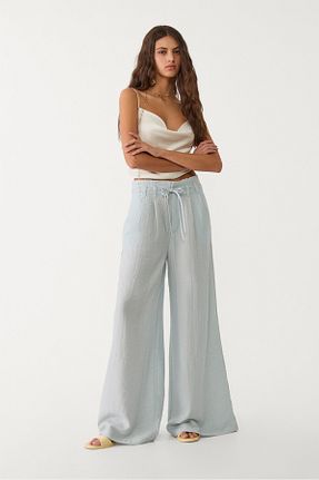 شلوار فیروزه ای زنانه ویسکون Stradivarius - کد 922724810