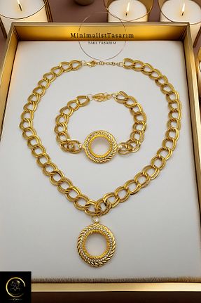 ست استیل زرد زنانه استیل (فولاد) xtaki - کد 922734128
