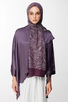 شال طوسی زنانه کشمیر Mooncorn - کد 900392739