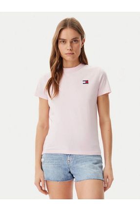 تیشرت صورتی زنانه رگولار Tommy Hilfiger - کد 922020265