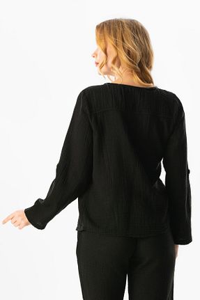 پیراهن مشکی زنانه رگولار Eliş Şile Bezi - کد 670439917