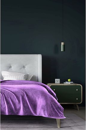 پتو تکنفره بنفش Wellsoft Mislina Home - کد 83685110