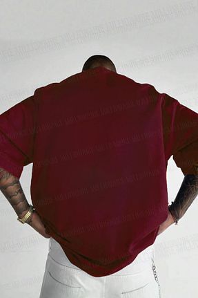 تیشرت زرشکی مردانه اورسایز Teenage Millionaire - کد 922747334