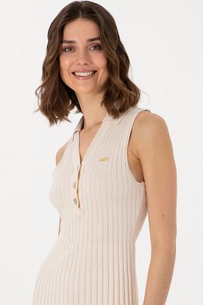 لباس بژ زنانه بافتنی U.S. Polo Assn. - کد 922750828
