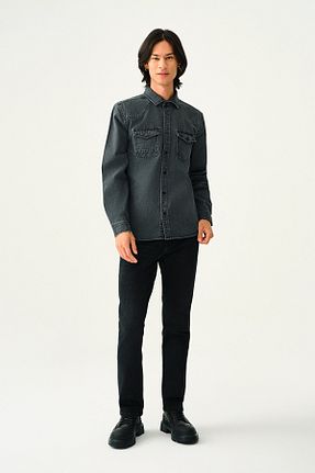 شلوار جین مشکی مردانه Loft - کد 922765132