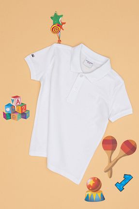 پولوشرت سفید بچه گانه پنبه ای U.S. Polo Assn. - کد 922764610