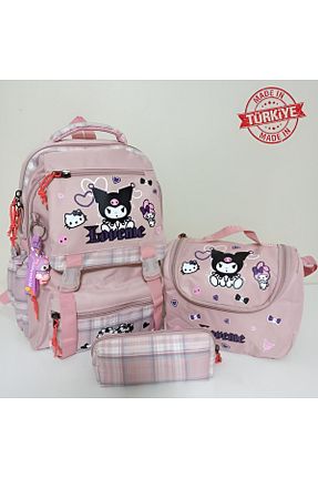 کیف مدرسه صورتی بچه گانه پارچه ای great bags - کد 922766009