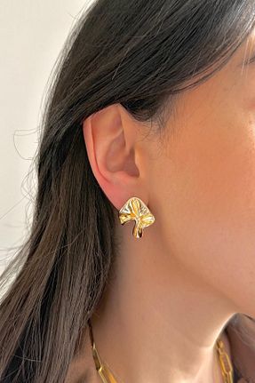 گوشواره جواهر طلائی روکش طلا DEMOKAN - کد 891763237