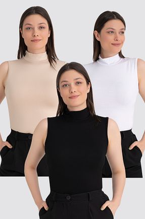 بادی سفید زنانه یقه ماهیگیر Arma Yıldız - کد 922761780
