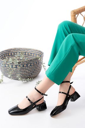 کفش پاشنه بلند کلاسیک مشکی زنانه چرم لاکی saramary - کد 922767229