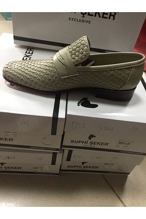 کفش کلاسیک بژ مردانه چرم خالص SUPHİ ŞEKER - کد 922777688