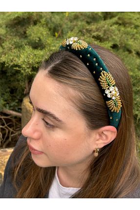 تاج طلائی زنانه مخمل ByMerve - کد 917839179