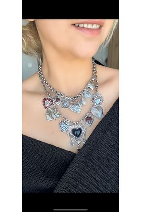 گردنبند استیل ( فولاد ) رنگی زنانه استیل ضد زنگ GM TAKI - کد 902277787