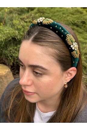 تاج طلائی زنانه مخمل ByMerve - کد 917839179