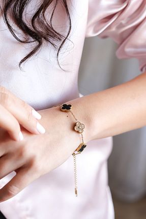 دستبند استیل (فولاد) زرد زنانه استیل ضد زنگ ATALYA ACCESSORY - کد 922804179