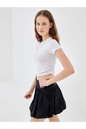 بادی سفید زنانه یقه دوچرخه LC Waikiki - کد 922810584