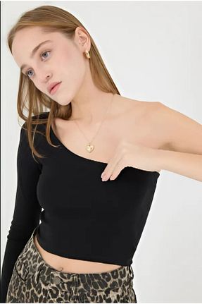 بلوز مشکی زنانه ساده MODA - کد 922811438