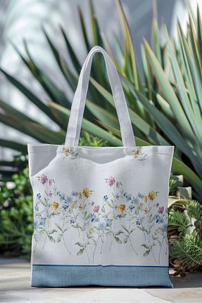 کیف ساحلی آبی زنانه پارچه ای AYSHOME - کد 922815558