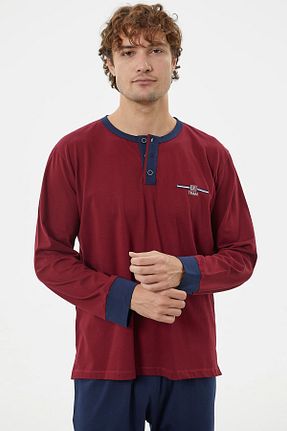 ست لباس راحتی زرشکی مردانه ساده Sementa - کد 771440556